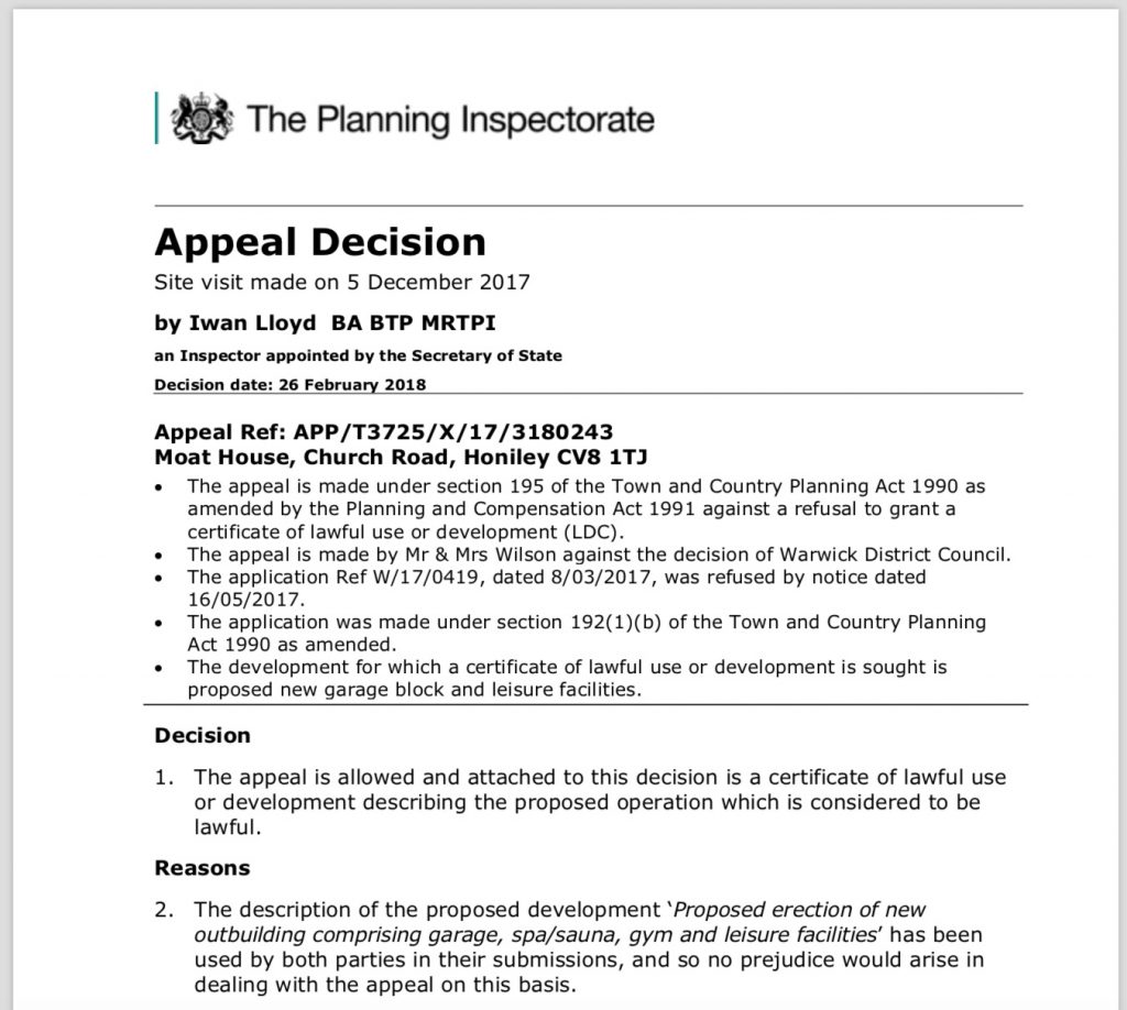 planning appeal decision Just Planning is a planning appeals specialist