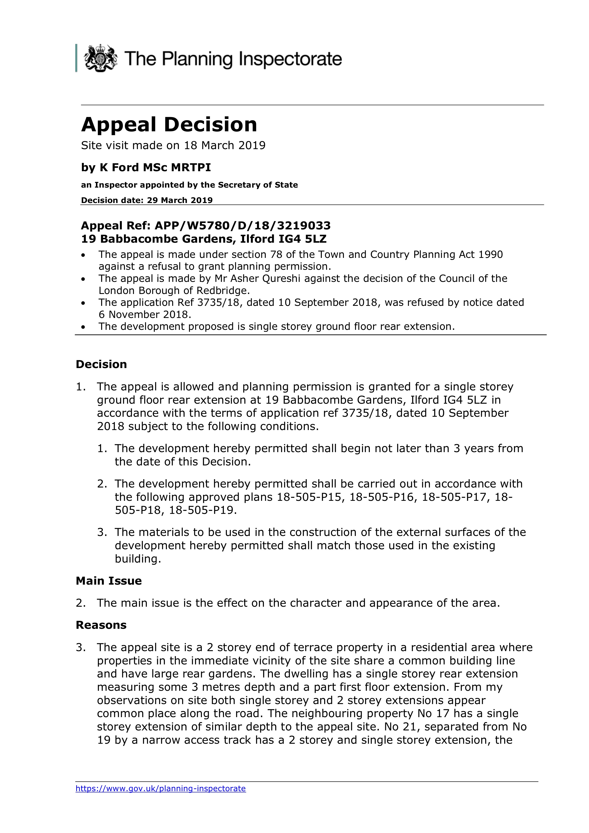 planning appeal decision redbridge Just Planning is a planning
